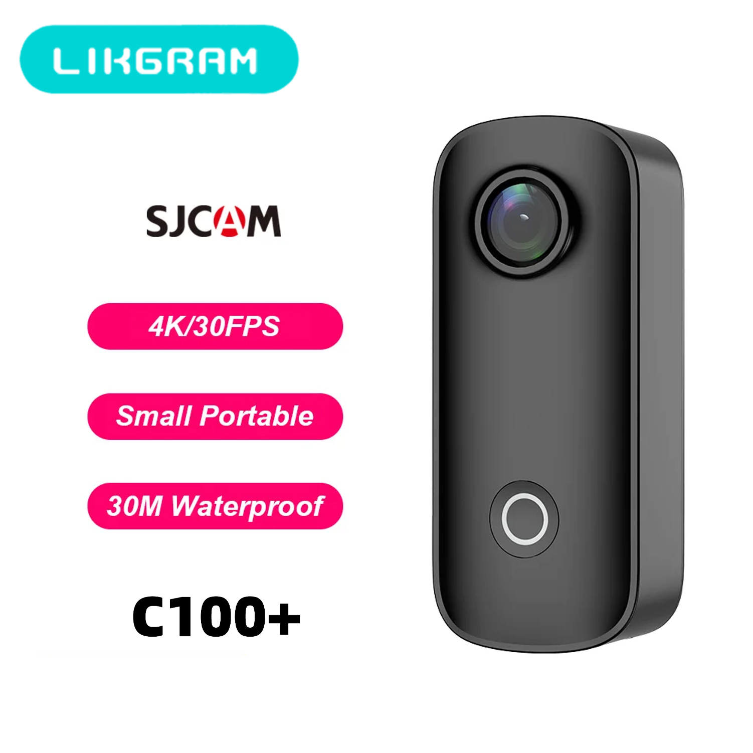 Action Camera Waterproof 30M Without Case - كاميرا الحركة SJCAM C100 Plus بدقة