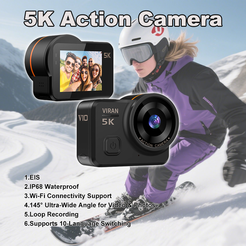 Action Camera Optical Image Stabilization - كاميرا الحركة المحمولة 5K 2.0 بوصة