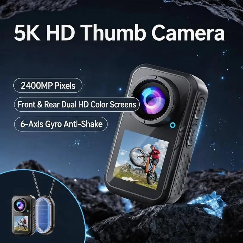 Action Camera Optical Image Stabilization - كاميرا أكشن صغيرة بدقة 5K وسرعة