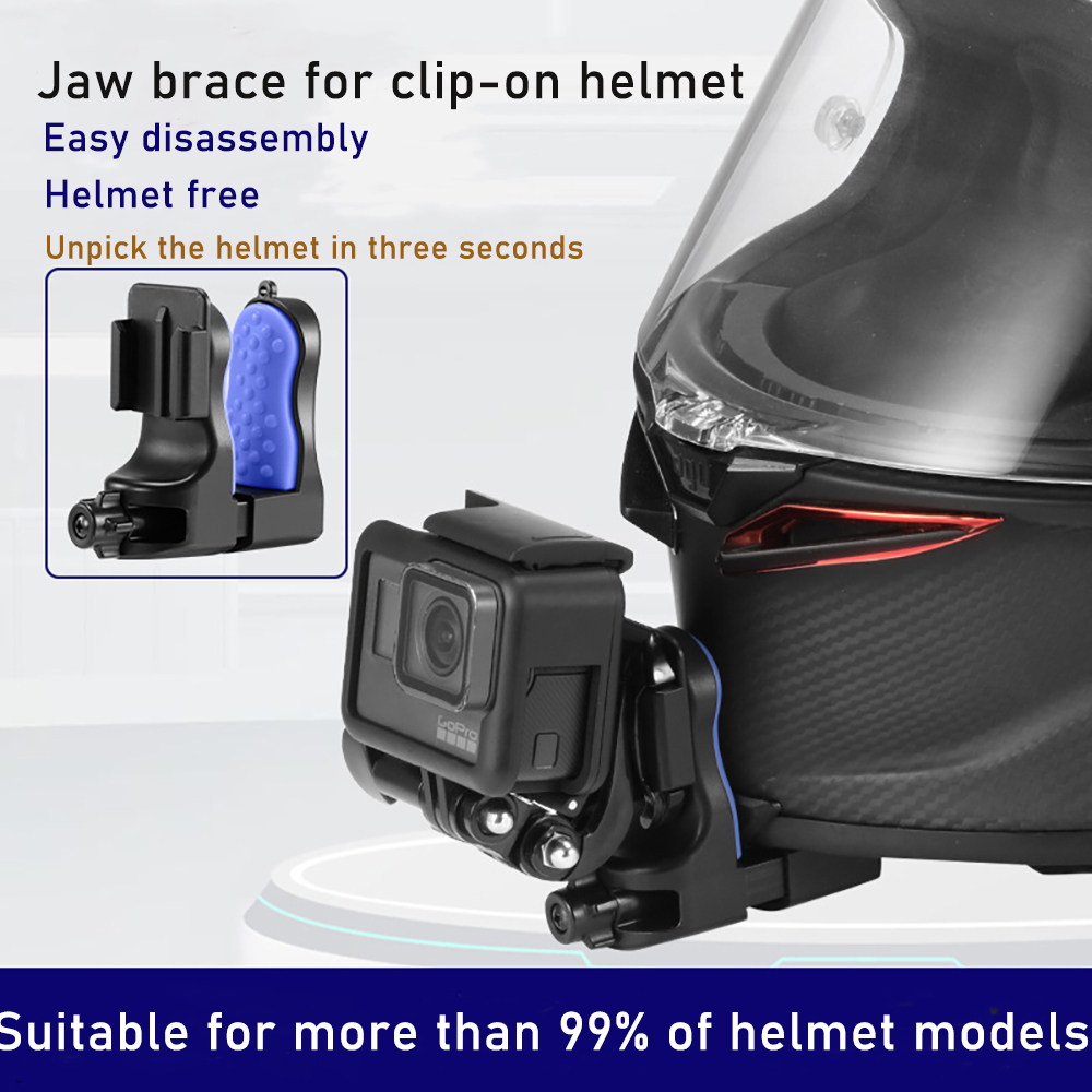 Action Camera Motorcycle Helmet Mount - حامل هاتف قابل للفصل في ثلاث