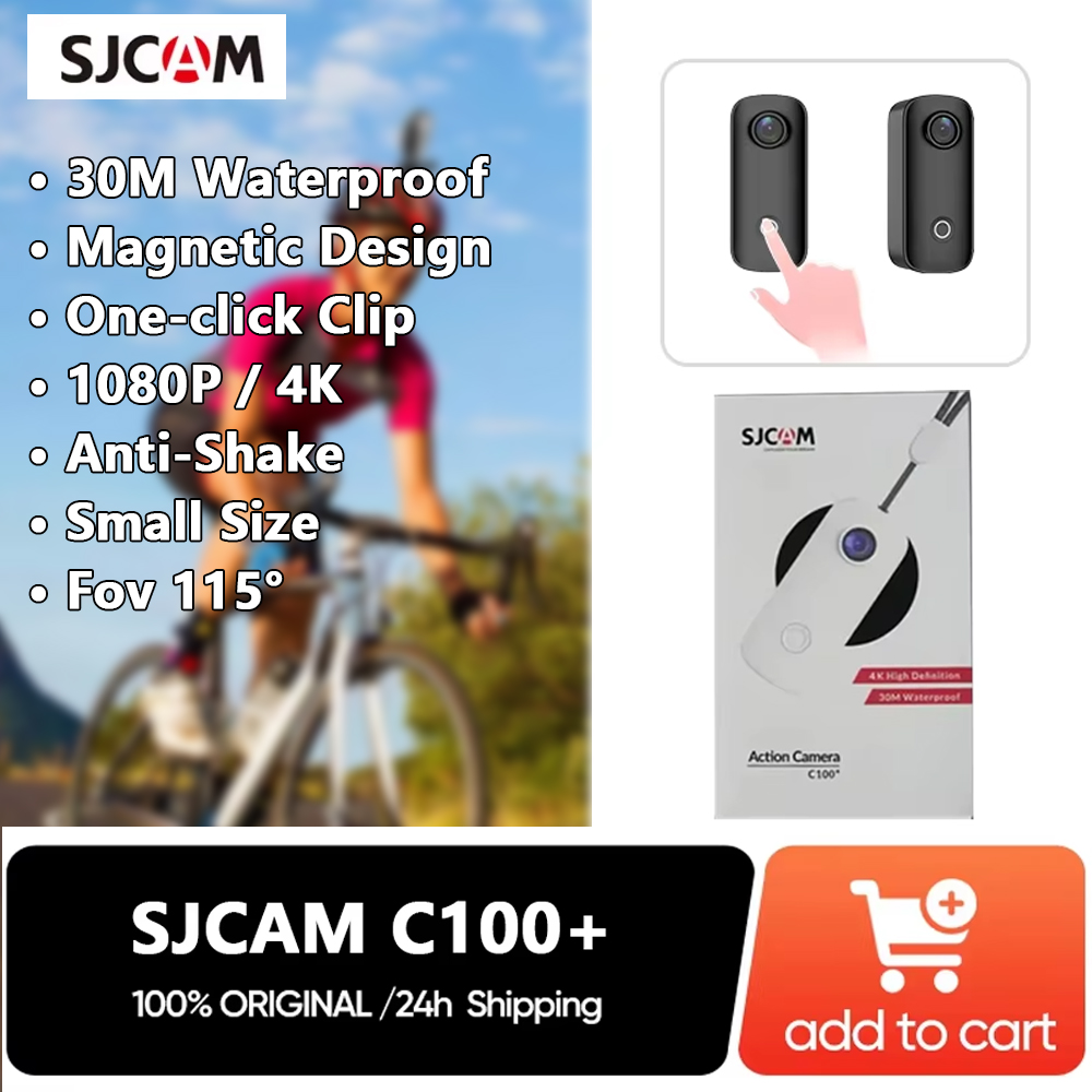 Action Camera Waterproof 30M Without Case - كاميرا الحركة SJCAM C100+ بدقة 4K