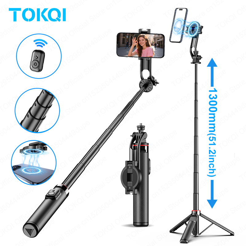 Action Camera Selfie Stick Invisible - حامل ثلاثي القوائم عصا سيلفي مغناطيسية