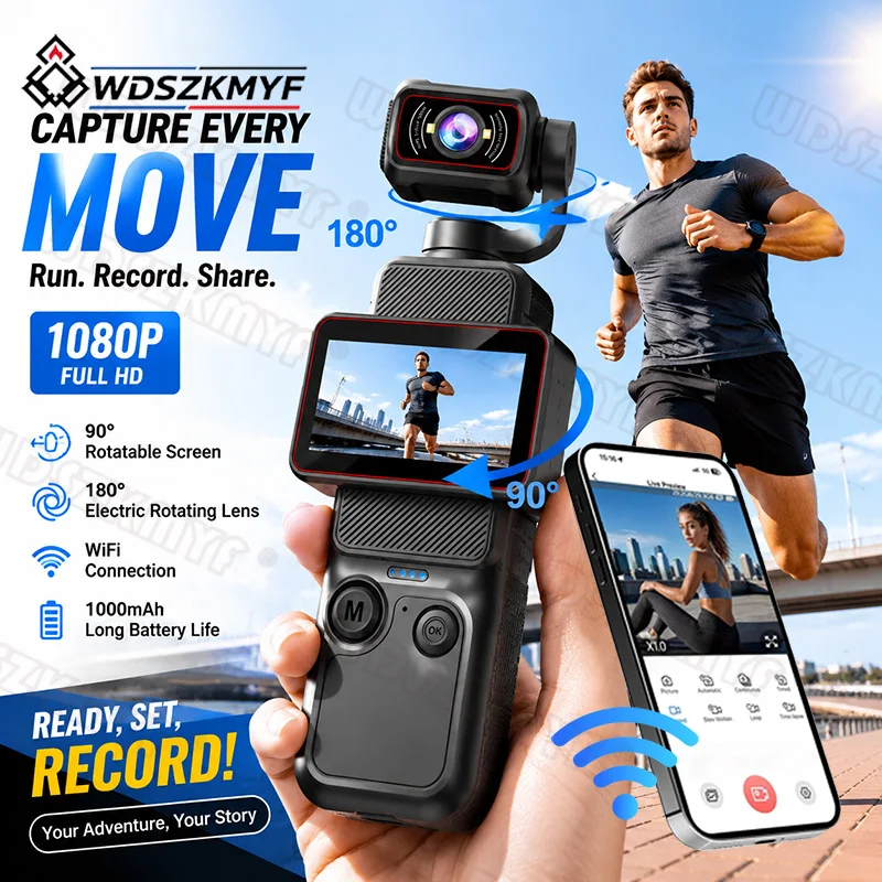 Action Camera Optical Image Stabilization - كاميرا واي فاي رقمية بدقة 1080P