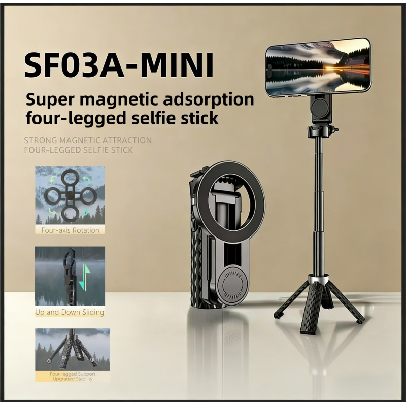 Action Camera Selfie Stick Invisible - عصا سيلفي بلوتوث محمولة قابلة للتمديد