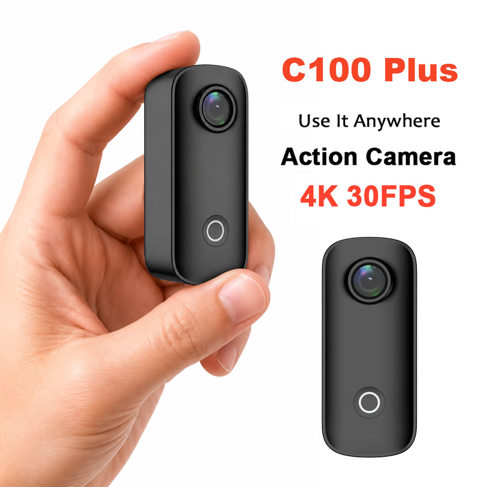 Action Camera Waterproof 30M Without Case - كاميرا الحركة SJCAM C100+ بحجم الإبهام،