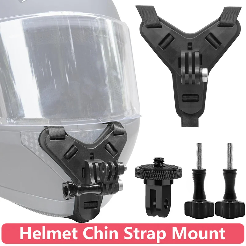 Action Camera Motorcycle Helmet Mount - حامل تثبيت على حزام خوذة الدراجة