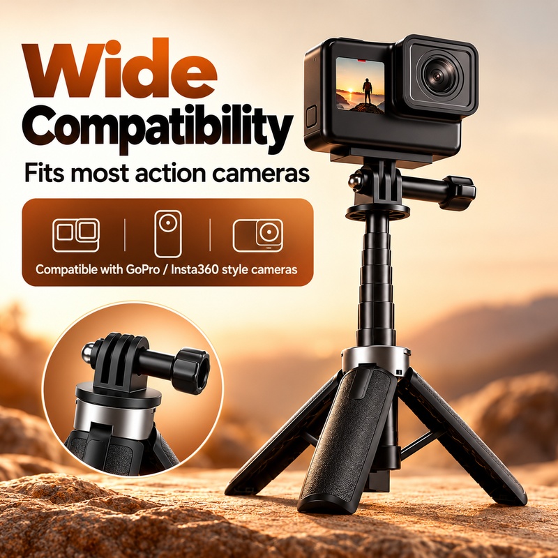 Action Camera Selfie Stick Invisible - حامل ثلاثي القوائم X30 متوافق مع