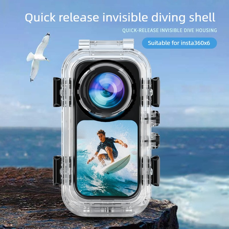 Action Camera Diving Case Underwater 60M - غطاء حماية غير مرئي مقاوم للماء