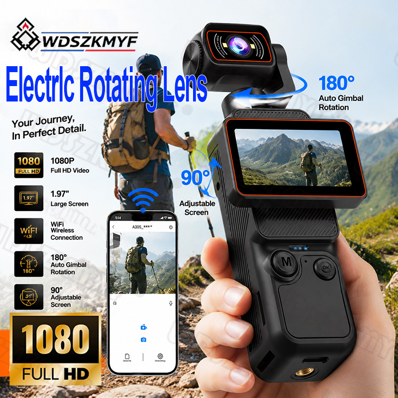Action Camera Optical Image Stabilization - كاميرا محمولة صغيرة 180 ° عدسة