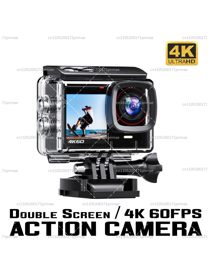 Action Camera 4K 60Fps Dual Screen - كاميرا أكشن بدقة 4K وسرعة 60