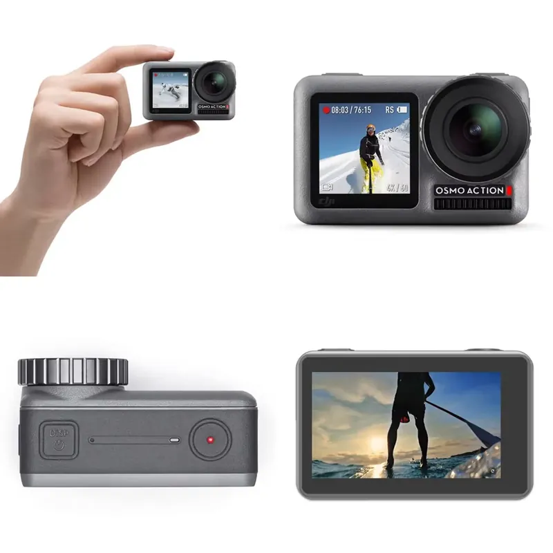 Action Camera 4K 60Fps Dual Screen - كاميرا أكشن أوسمو بشاشتين مزدوجتين بدقة