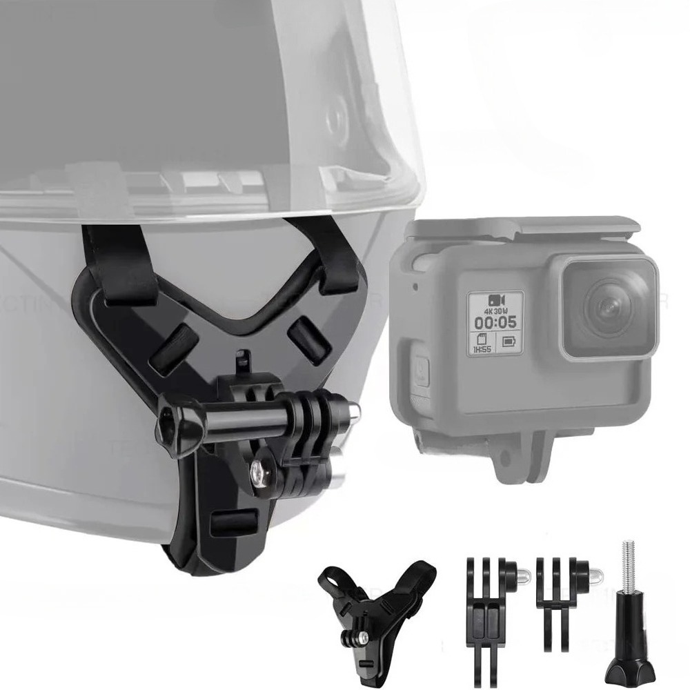 حامل كاميرا للدراجات النارية ي - مراجعة Action Camera Motorcycle Helmet Mount وسعره