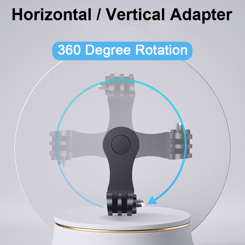360 °   محول قوس عمودي ل GoPro - مراجعة Action Camera Motorcycle Helmet Mount وسعره