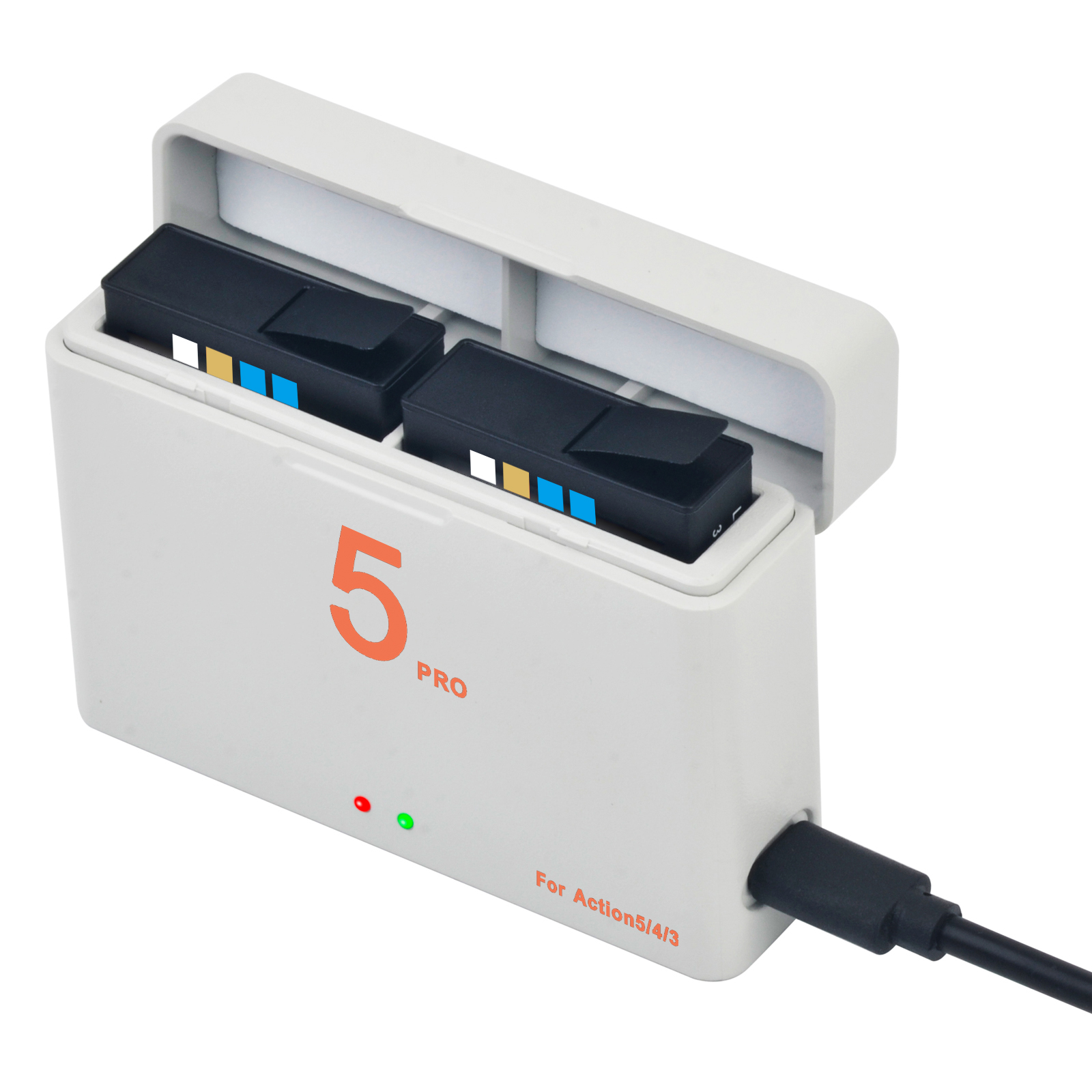 بطارية ليثيوم أيون قابلة لإعاد - مراجعة Action Camera Battery Charger Dual Pack وسعره