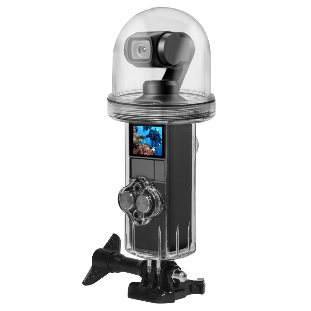 KFFTWWX حافظة مضادة للماء لـ D - مراجعة Action Camera Diving Case Underwater 60M وسعره