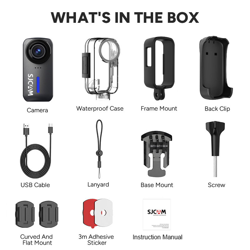SJCAM C110 + 4K 30fps كاميرا ا - مراجعة Action Camera Waterproof 30M Without Case وسعره