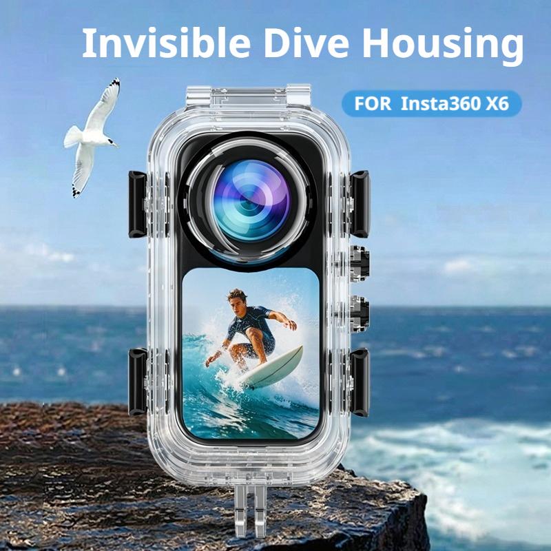غطاء حماية غير مرئي مقاوم للما - مراجعة Action Camera Diving Case Underwater 60M وسعره