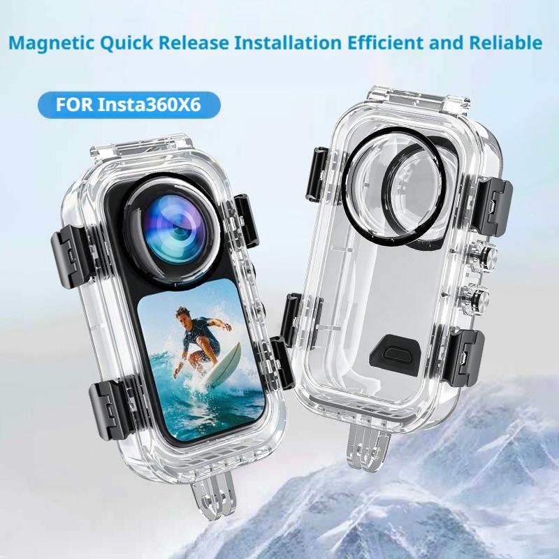غطاء حماية غير مرئي مقاوم للما - مراجعة Action Camera Diving Case Underwater 60M وسعره