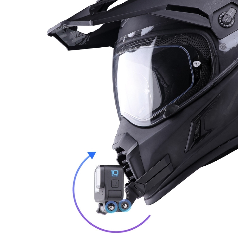 دراجة نارية خوذة الذقن جبل حام - مراجعة Action Camera Motorcycle Helmet Mount وسعره