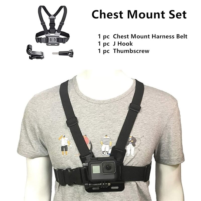 حزام تثبيت على الصدر والرأس لك - مراجعة Action Camera Chest Strap Harness Mount وسعره