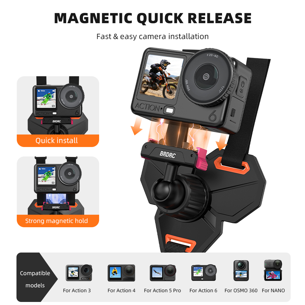 حزام تثبيت خوذة الدراجة الناري - مراجعة Action Camera Motorcycle Helmet Mount وسعره