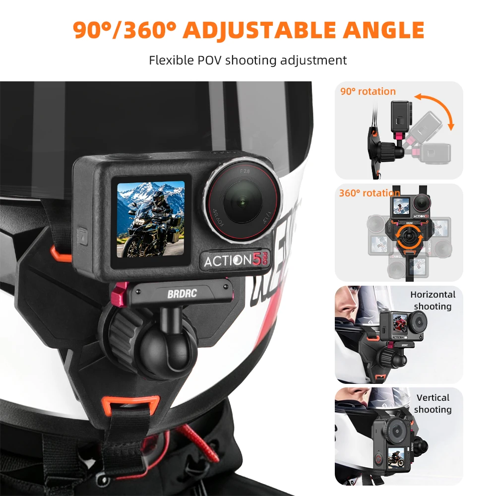 حزام تثبيت خوذة الدراجة الناري - مراجعة Action Camera Motorcycle Helmet Mount وسعره
