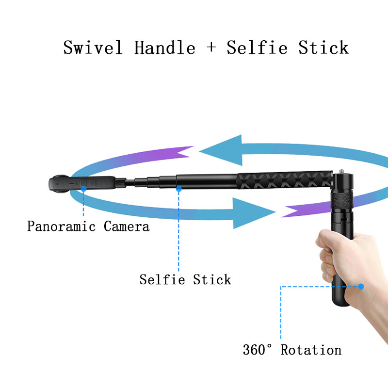 عصا سيلفي قابلة للتمديد وغير م - مراجعة Action Camera Selfie Stick Invisible وسعره