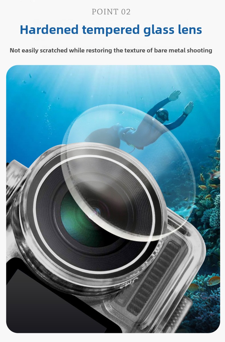 حافظة مقاومة للماء للكاميرات ا - مراجعة Action Camera Diving Case Underwater 60M وسعره