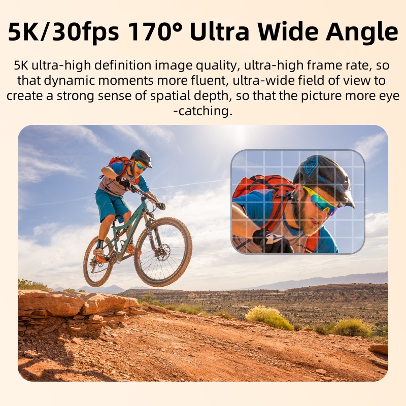 كاميرا أكشن بدقة 5K/30FPS مع ش - مراجعة Action Camera 4K 60Fps Dual Screen وسعره