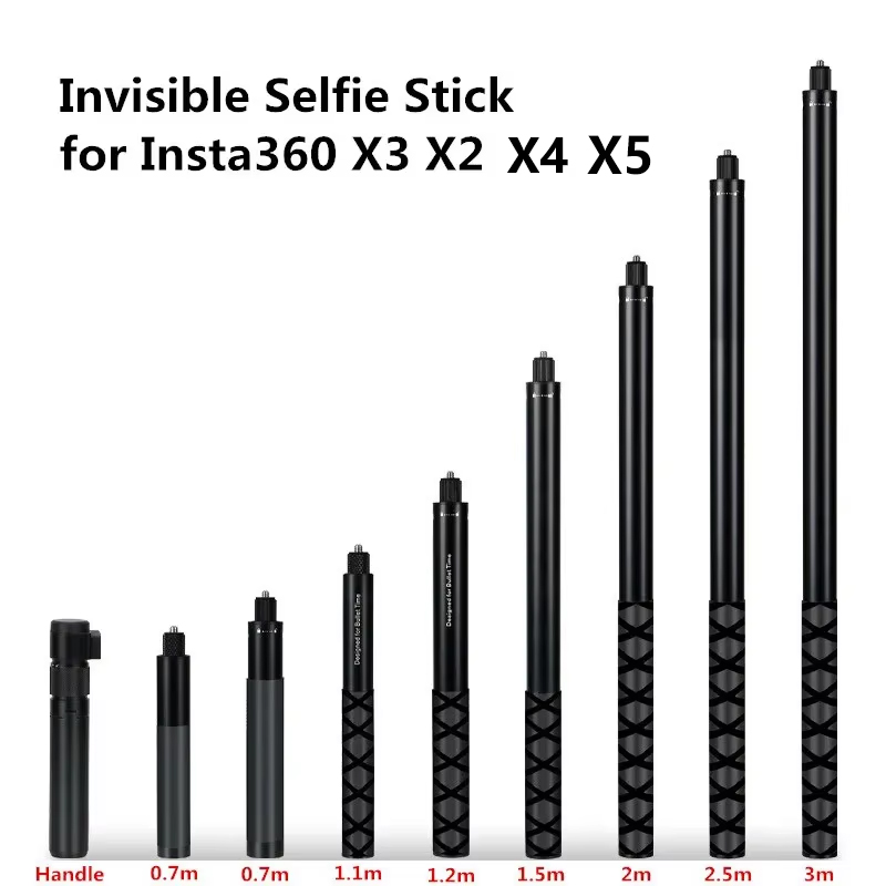 عصا سيلفي غير مرئية لـ Insta36 - مراجعة Action Camera Selfie Stick Invisible وسعره