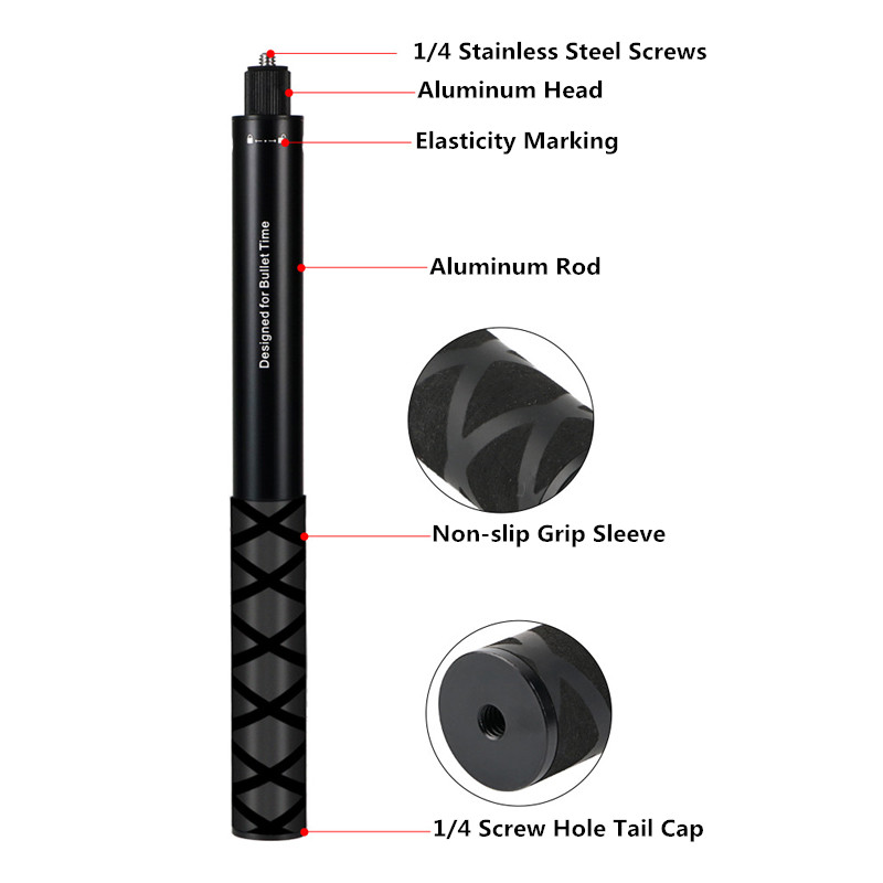 عصا سيلفي غير مرئية لـ Insta36 - مراجعة Action Camera Selfie Stick Invisible وسعره