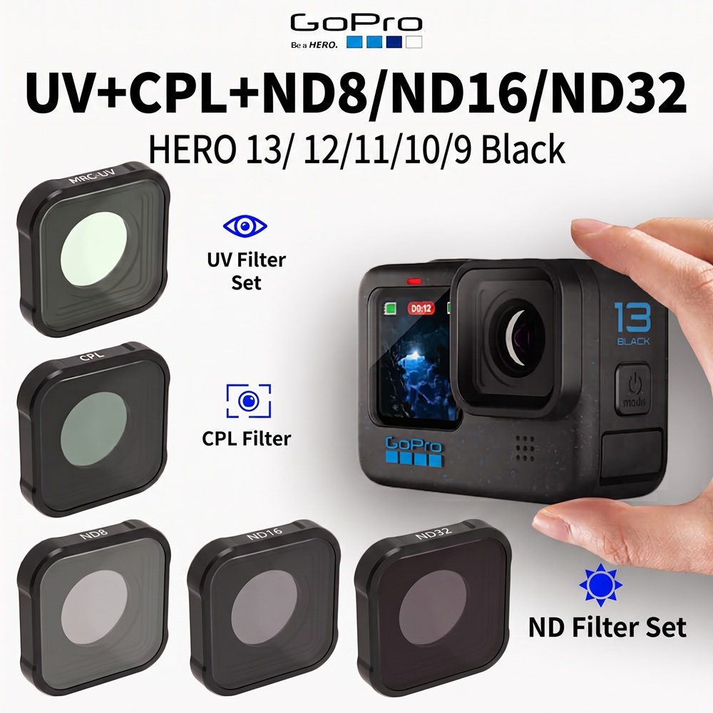 مجموعة فلاتر JSR CPL ND (ND8،  - مراجعة Action Camera Nd Filter Set 4K وسعره