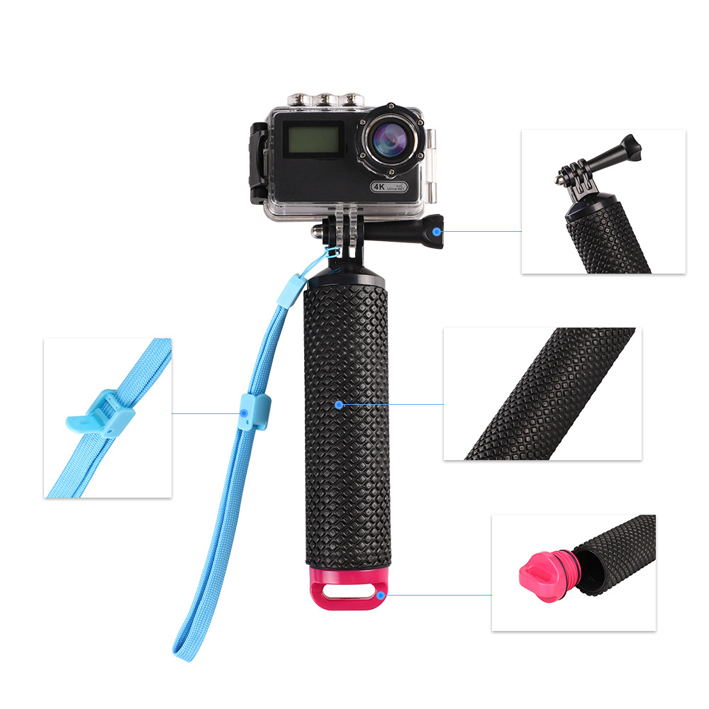 المياه العائمة قبضة اليد مقبض  - مراجعة Action Camera Floating Handle Grip وسعره