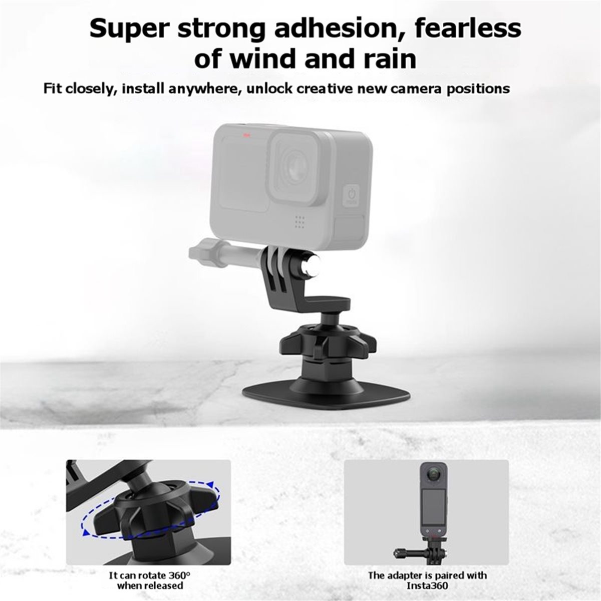 قاعدة تثبيت مرنة وقابلة للتكيف - مراجعة Action Camera Motorcycle Helmet Mount وسعره