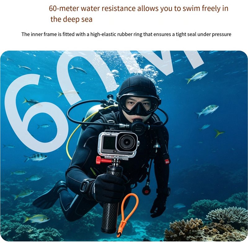 AB25-لـ DJI Action 6 غلاف غوص  - مراجعة Action Camera Floating Handle Grip وسعره