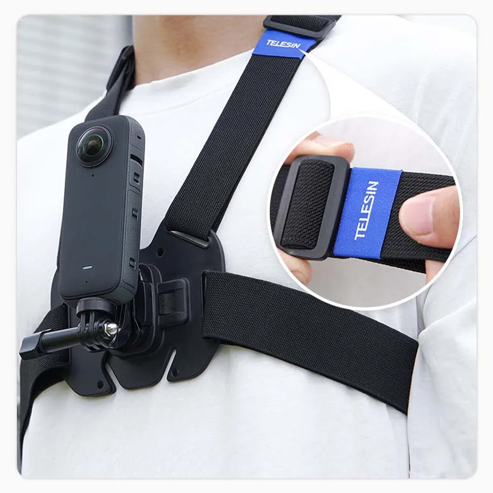 حزام تثبيت قابل للتعديل على ال - مراجعة Action Camera Chest Strap Harness Mount وسعره