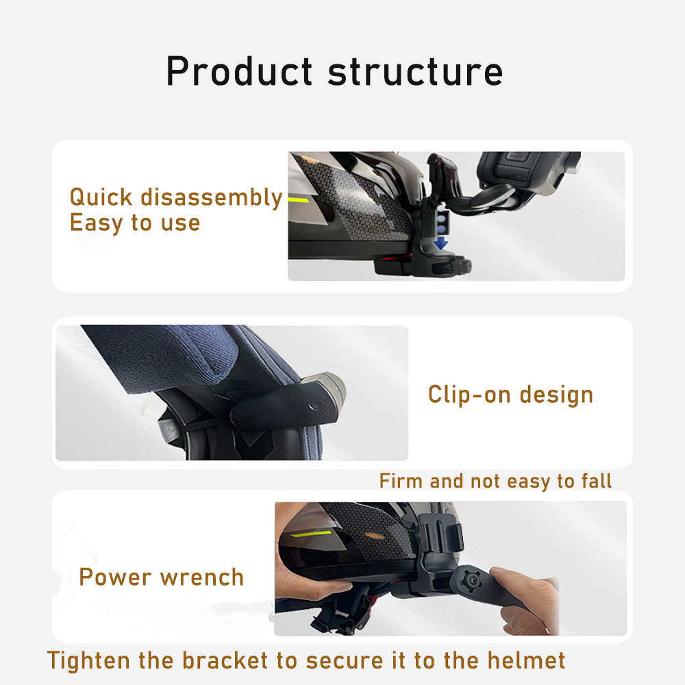 حامل هاتف قابل للفصل في ثلاث ث - مراجعة Action Camera Motorcycle Helmet Mount وسعره