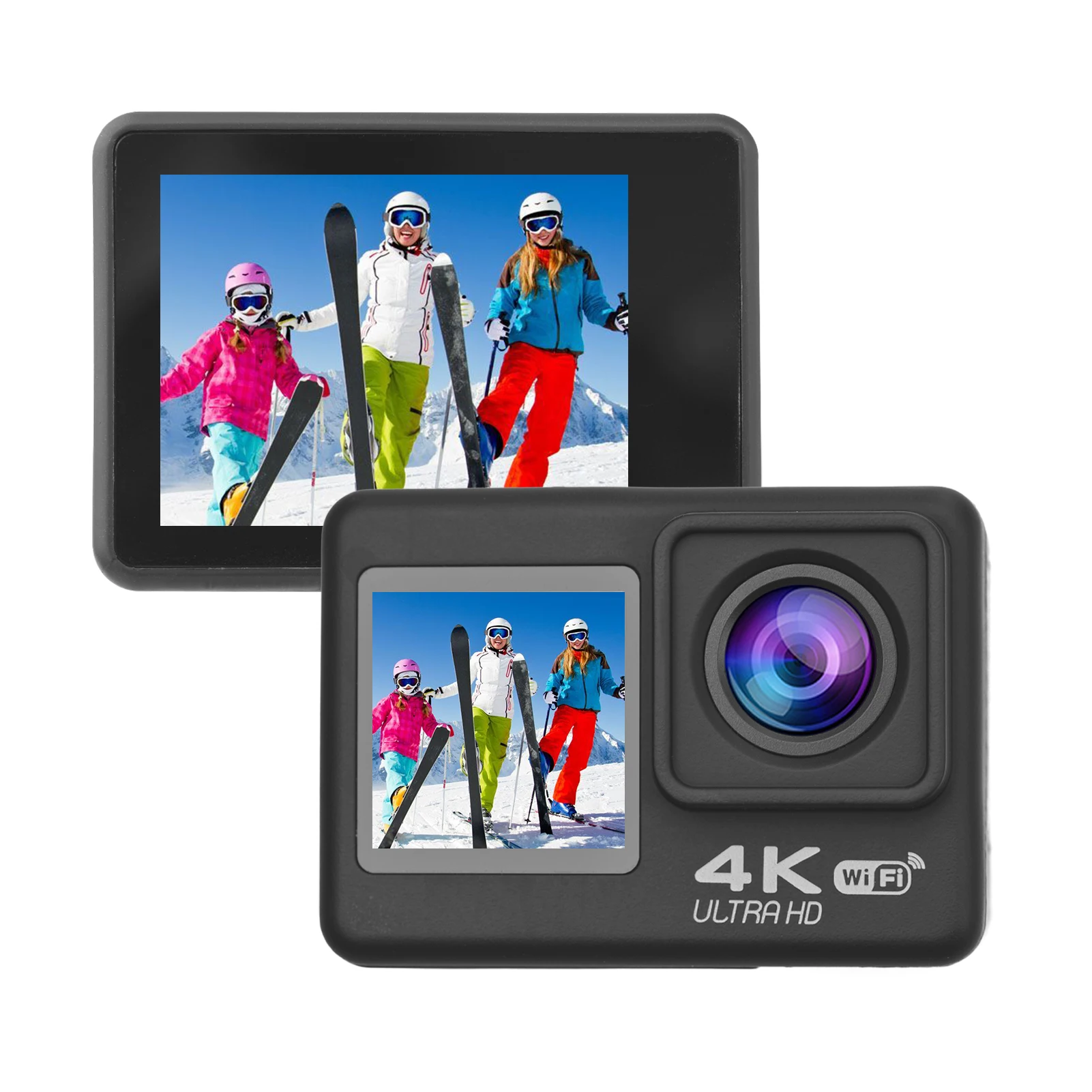 كاميرا أكشن بدقة 4K وسرعة 60 إ - مراجعة Action Camera 4K 60Fps Dual Screen وسعره