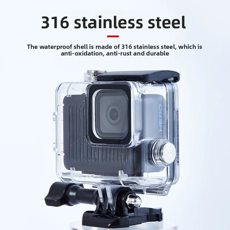 حافظة مضادة للماء للكمبيوتر ال - مراجعة Action Camera Diving Case Underwater 60M وسعره