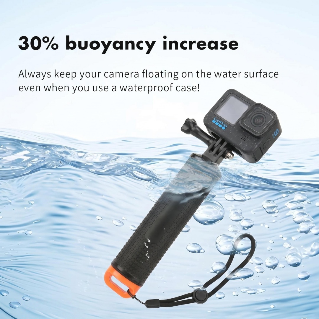 مقبض يد عائم لكاميرا جوبرو هير - مراجعة Action Camera Floating Handle Grip وسعره