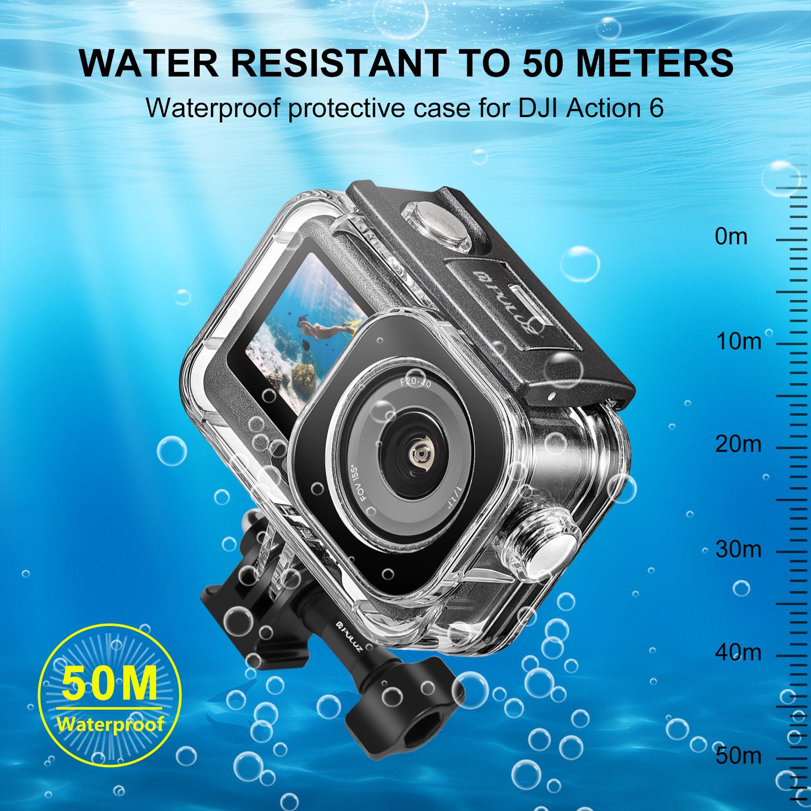 علبة غوص تحت الماء من PULUZ بط - مراجعة Action Camera Diving Case Underwater 60M وسعره