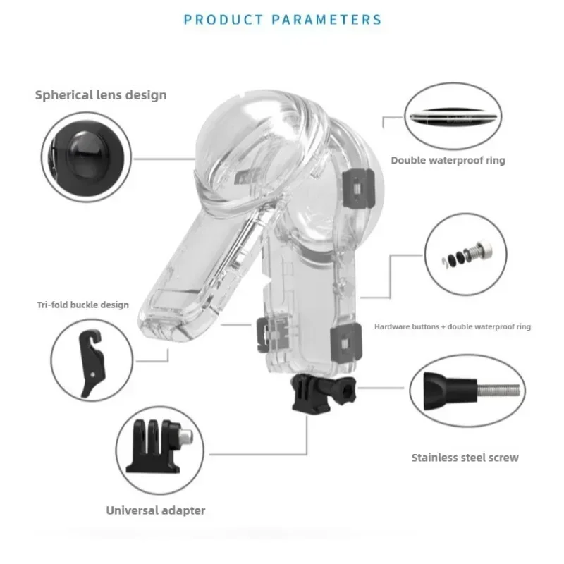 غطاء مقاوم للماء حتى عمق 60 مت - مراجعة Action Camera Diving Case Underwater 60M وسعره