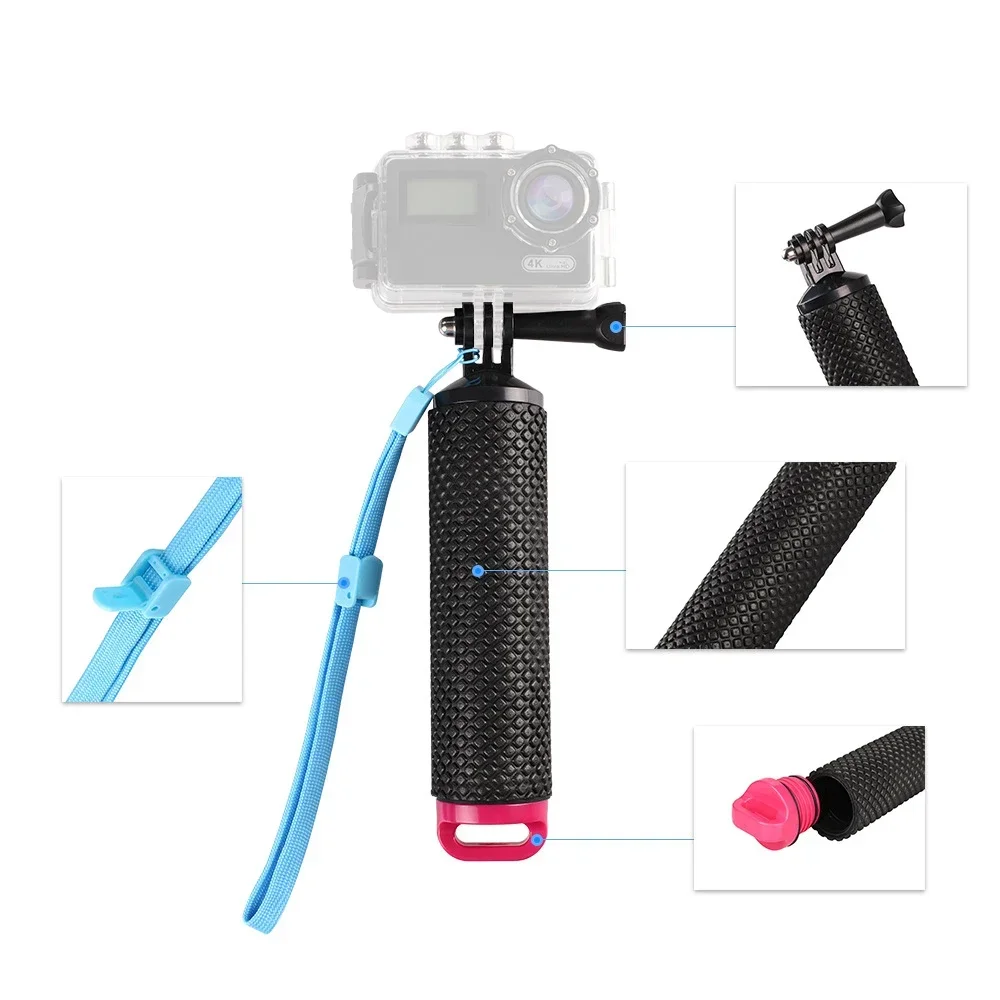 مقبض يد عائم محمول Monopod لكا - مراجعة Action Camera Floating Handle Grip وسعره