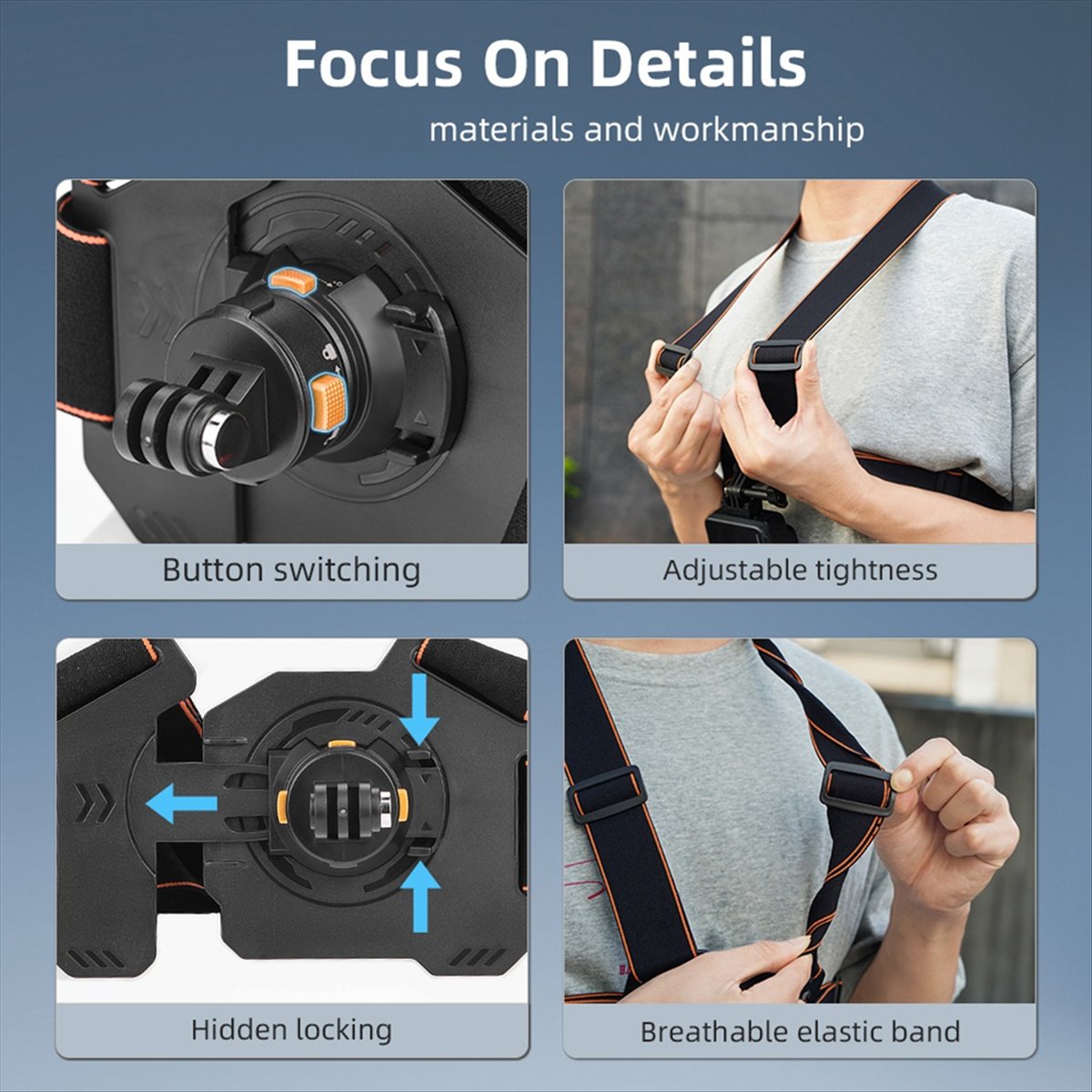 【إكسسوارات الكاميرا】 حزام تثبي - مراجعة Action Camera Chest Strap Harness Mount وسعره