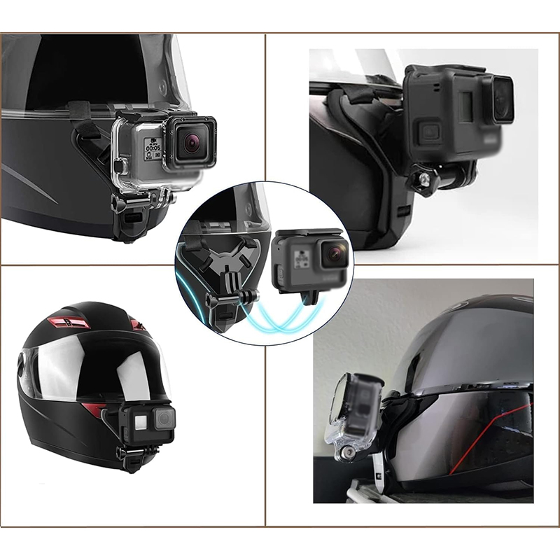 حامل هاتف وكاميرا أكشن للخوذة  - مراجعة Action Camera Motorcycle Helmet Mount وسعره