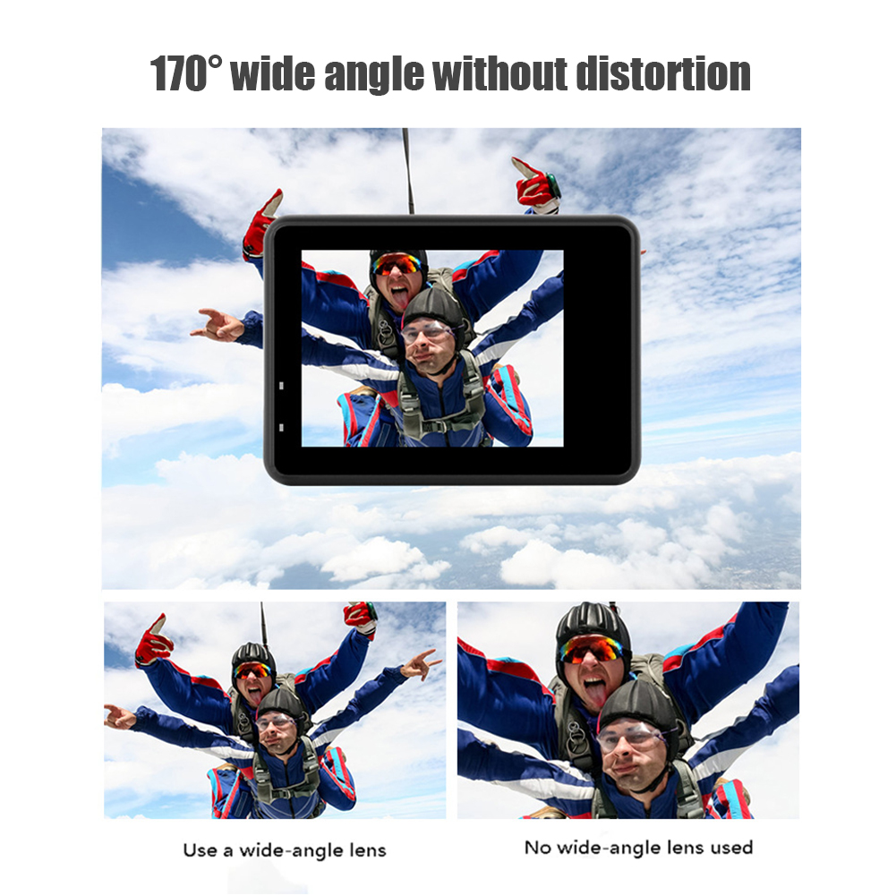 كاميرا عمل 4K 60FPS مع عدسة مر - مراجعة Action Camera 4K 60Fps Dual Screen وسعره