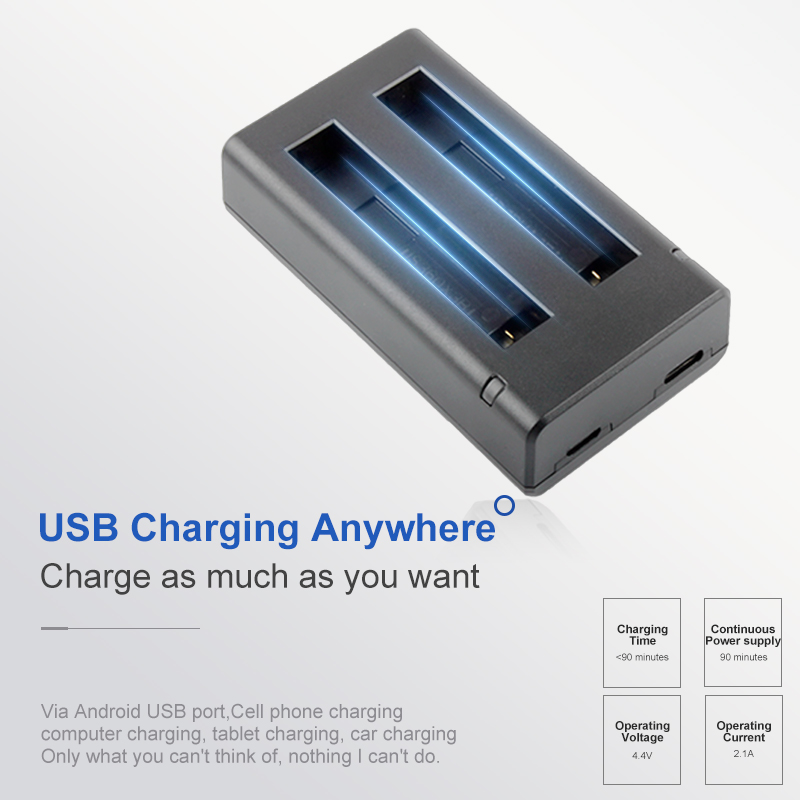 حزمة بطارية IS360X3B لبطارية I - مراجعة Action Camera Battery Charger Dual Pack وسعره