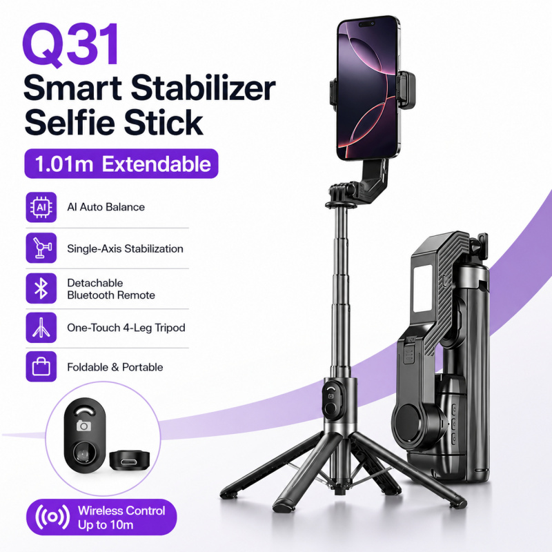 مثبت هاتف أحادي المحور، عصا سي - مراجعة Action Camera Selfie Stick Invisible وسعره