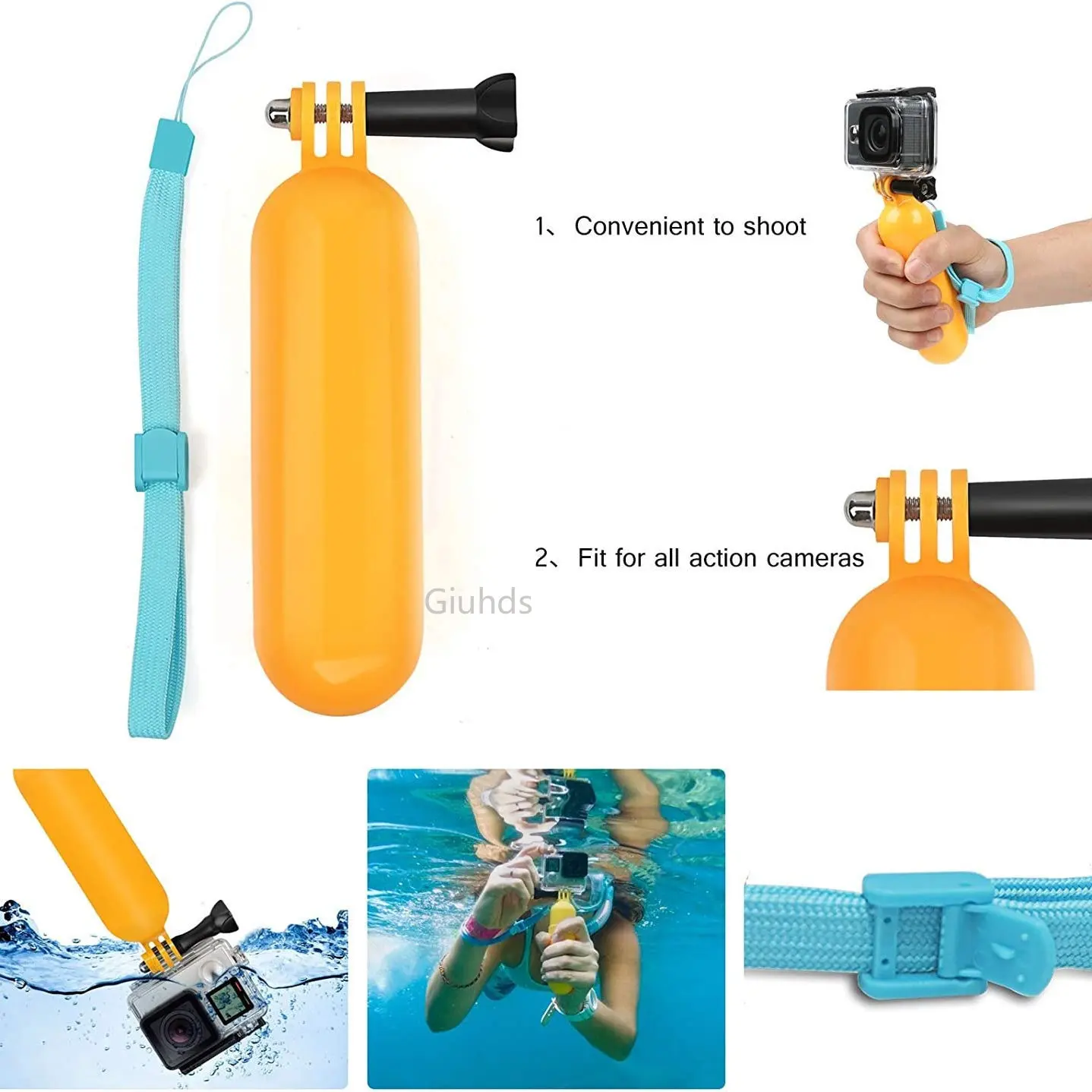 قبضة يد عائمة محمولة ، مقبض عص - مراجعة Action Camera Floating Handle Grip وسعره