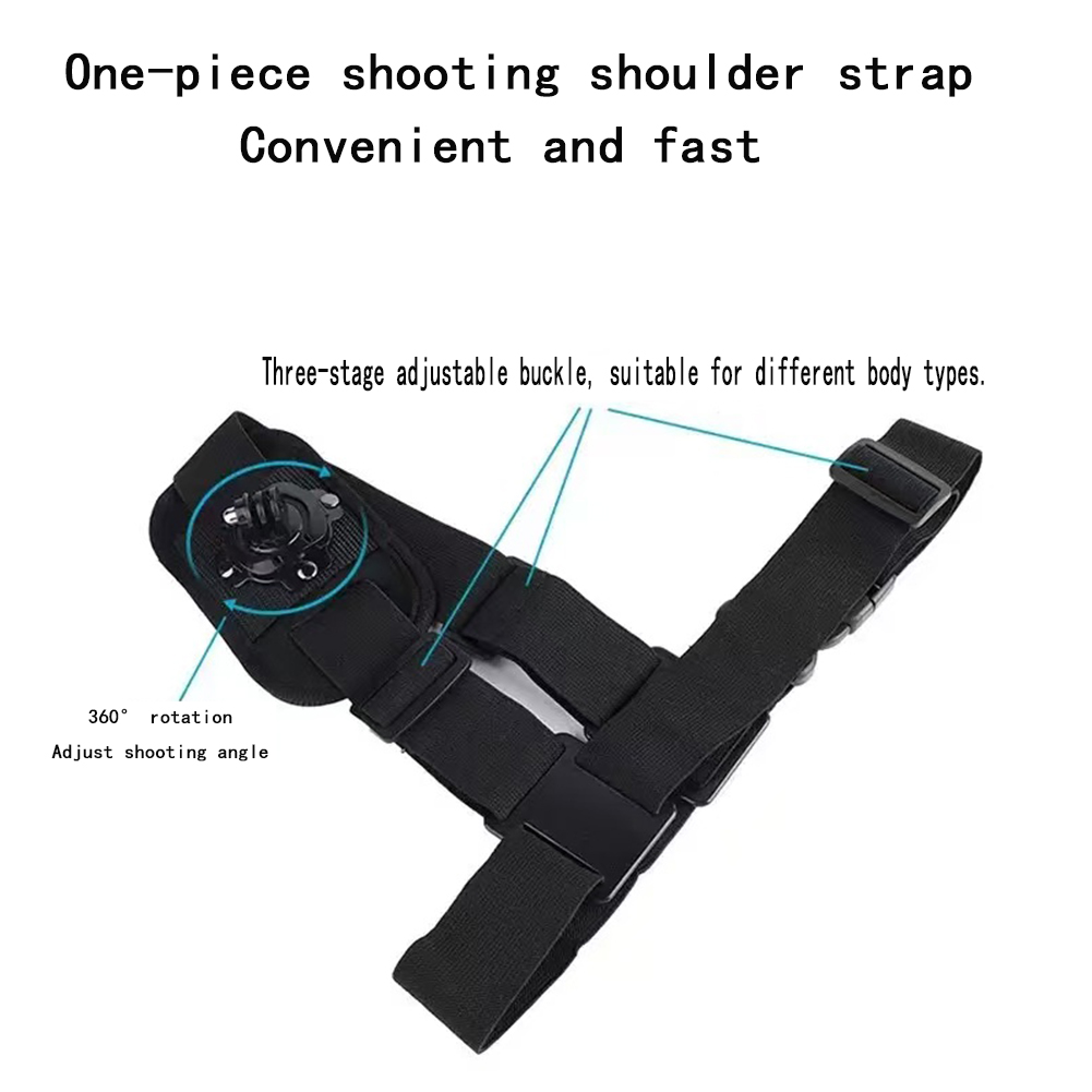 حزام كتف لكاميرا الحركة 360 در - مراجعة Action Camera Chest Strap Harness Mount وسعره